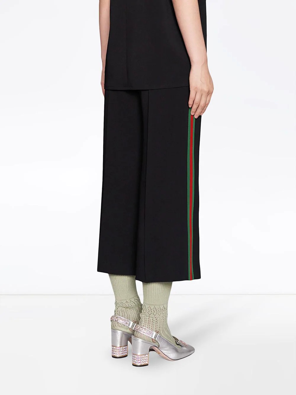 Viscose culotte pant with Web - 4