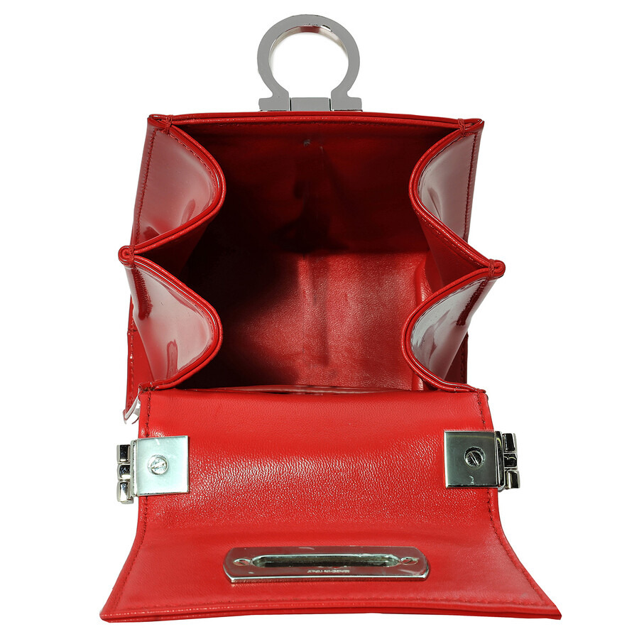 Ferragamo Ladies Red Micro Iconic Top Handle Bag - 6