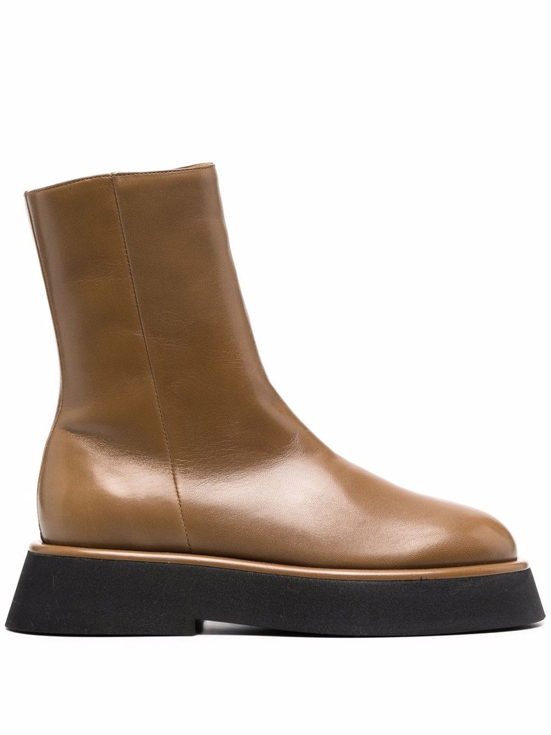 zip-up leather boots 1