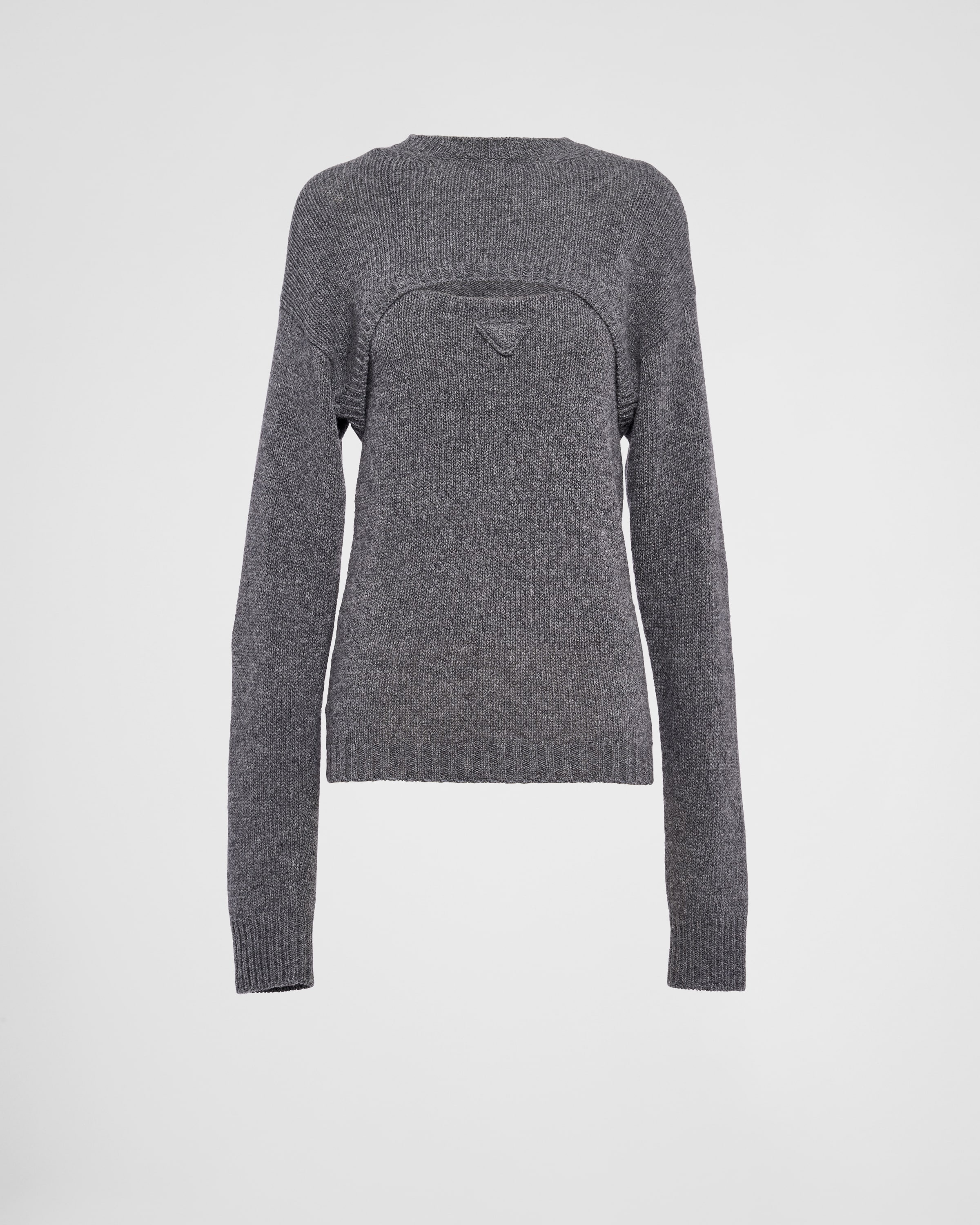 Cashmere and wool sweater with top - 1