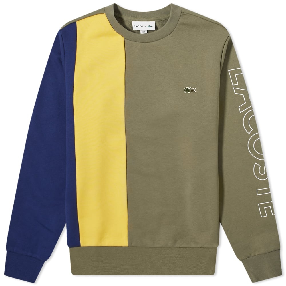 Lacoste Block Stripe Crew Sweat - 1