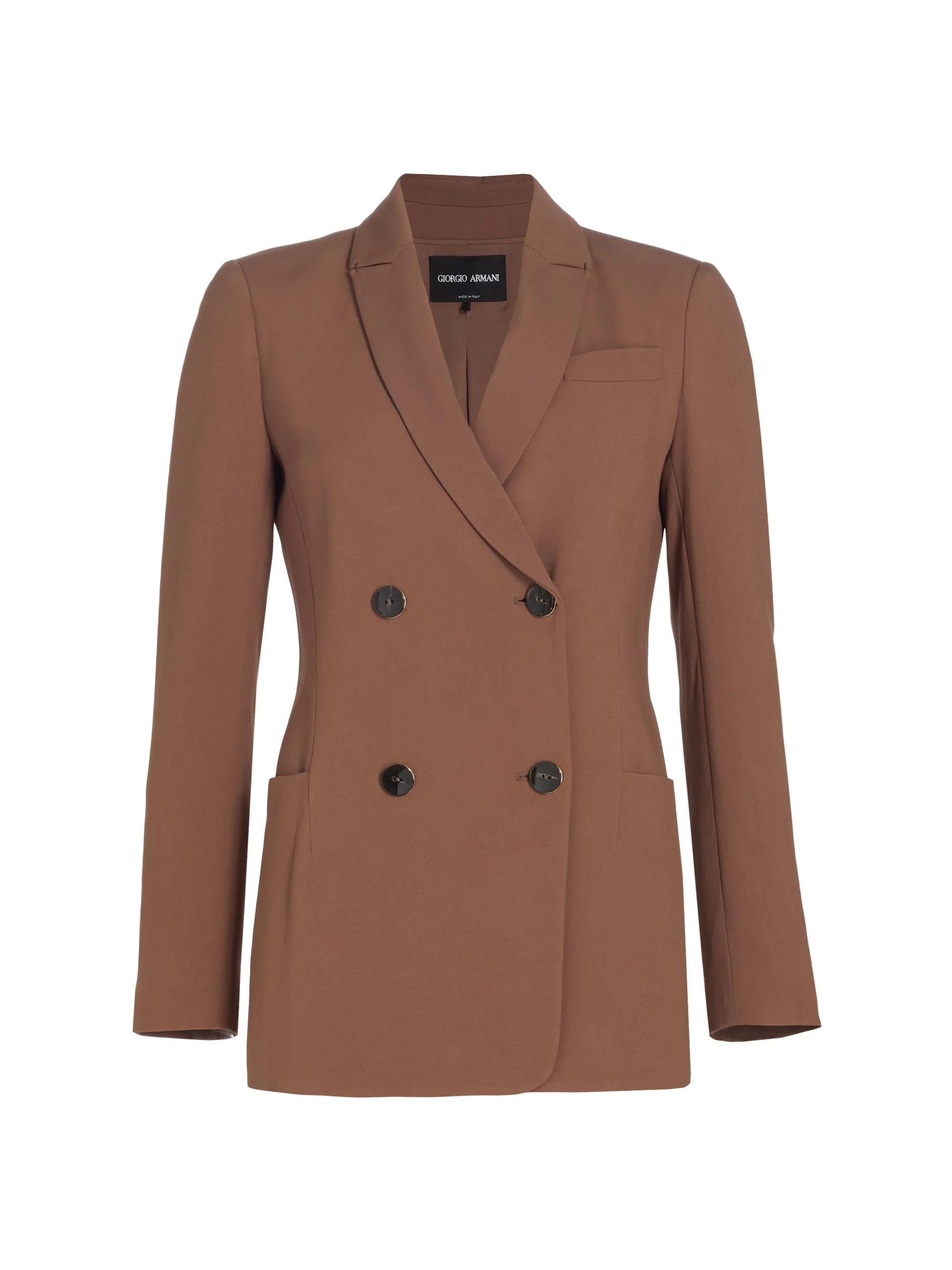 Women's Double-Breasted Cady Jacket - Light Brown - 1