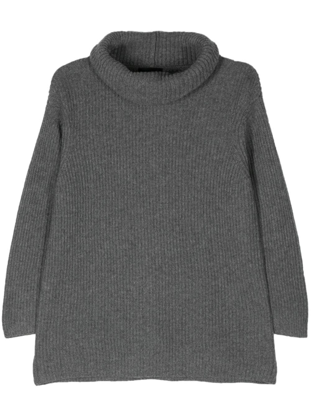 roll-neck ribbed-knit jumper - 1