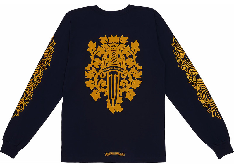 Chrome Hearts Chrome Hearts V89 Dagger L/S T-shirt Navy/Yellow outlook