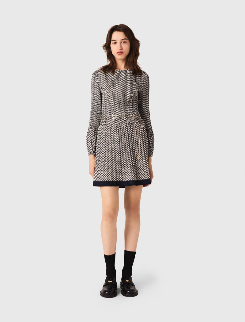 maje Patterned pleated dress outlook