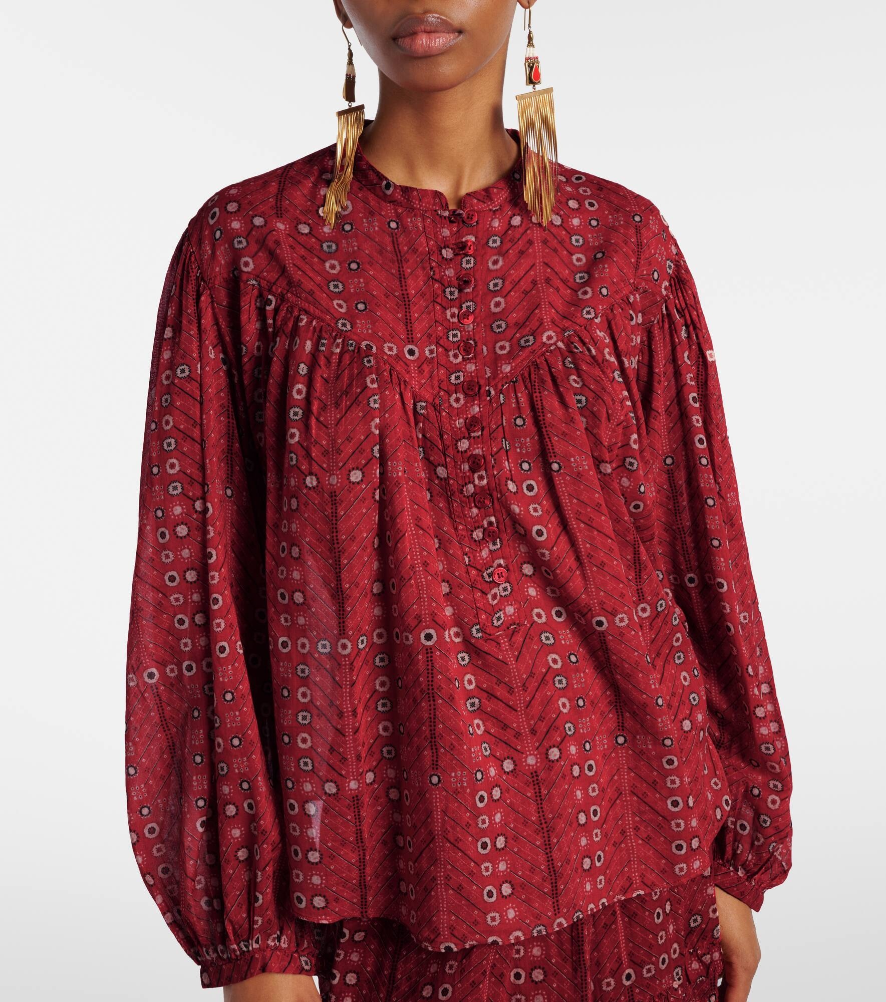 Salika printed cotton blouse - 6