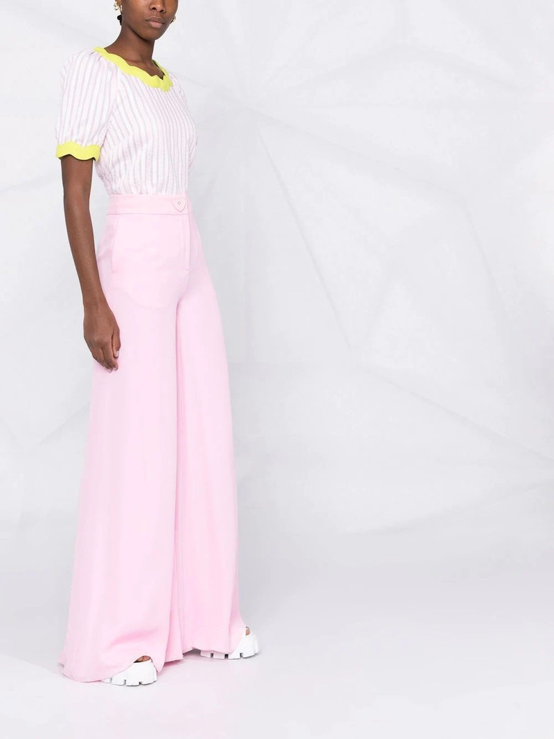 high-waisted flared trousers 4