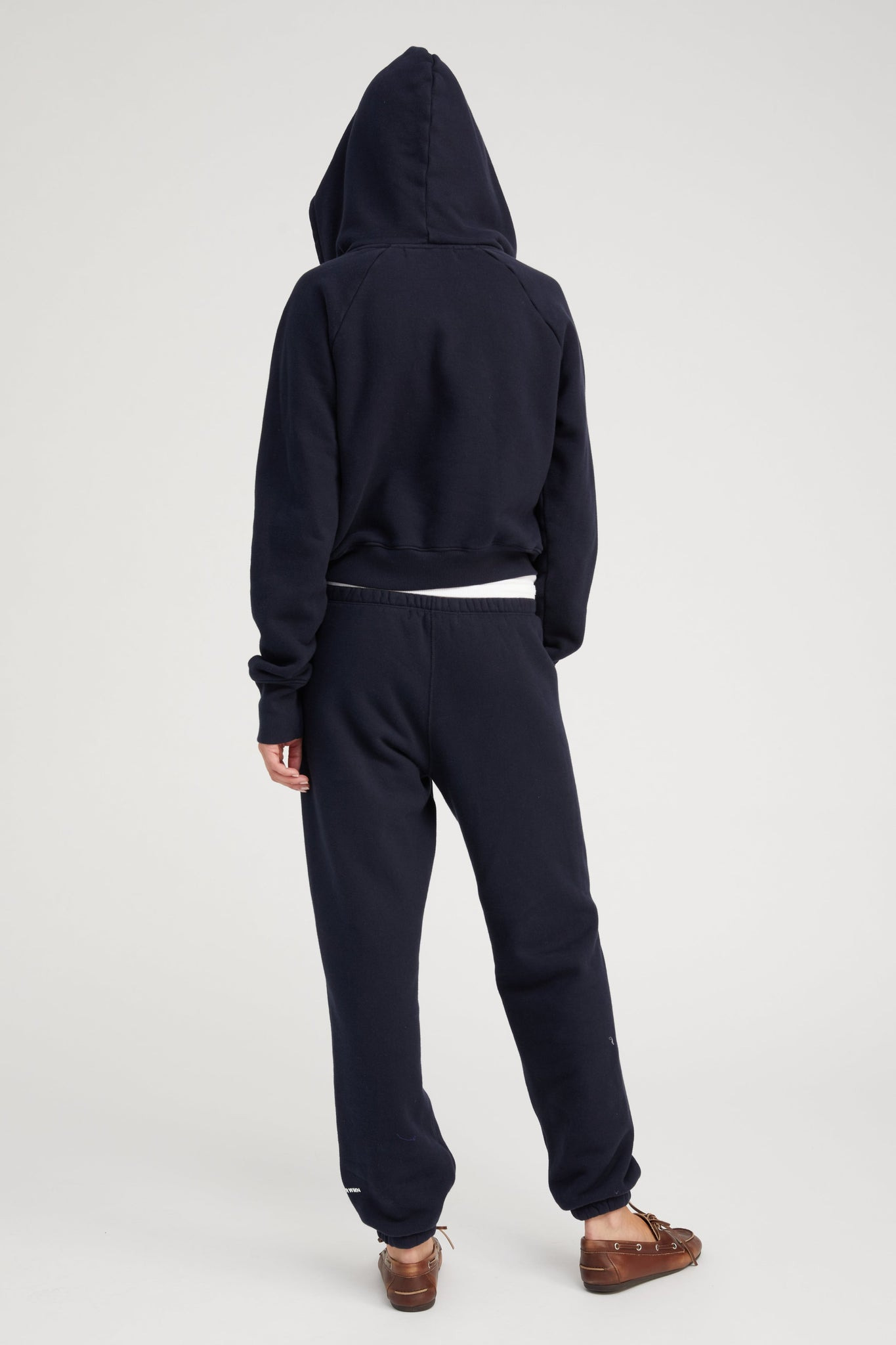NAVY COTTON MINI LOGO SWEATPANTS - 4