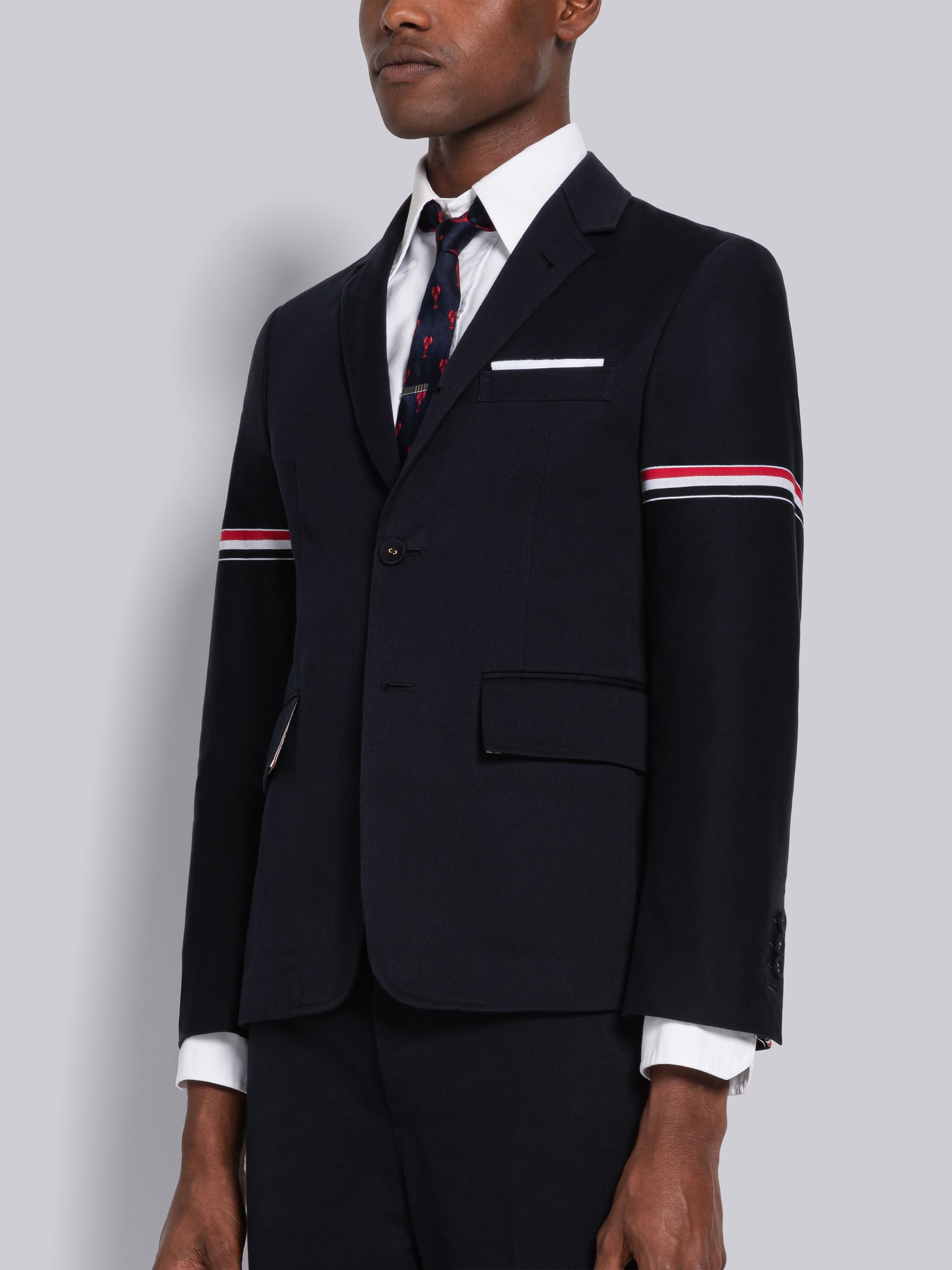 Stripe Twill Unconstructed Classic Single Breasted Suit - 2