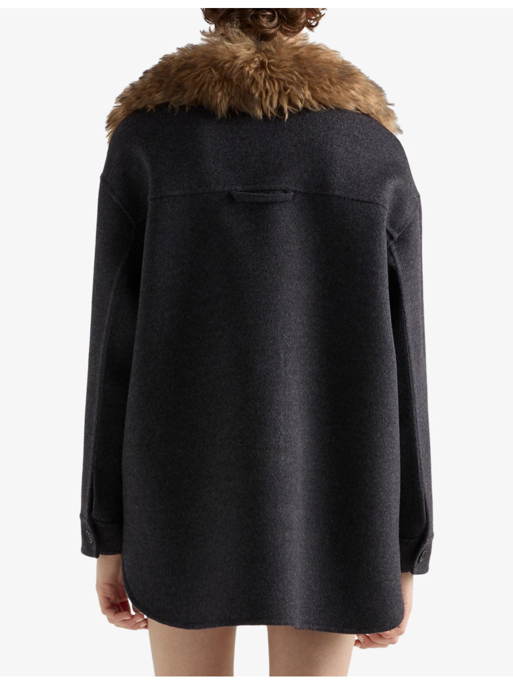 Single-breasted Double Cashmere-Wool Caban Jacket - 4