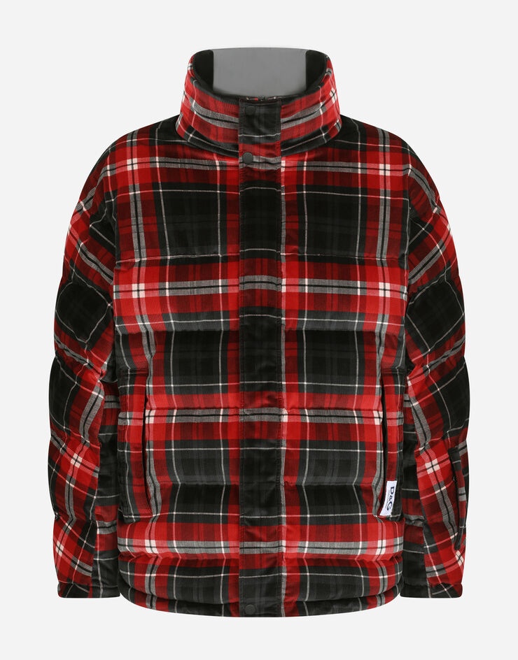 Reversible quilted check velvet jacket - 3