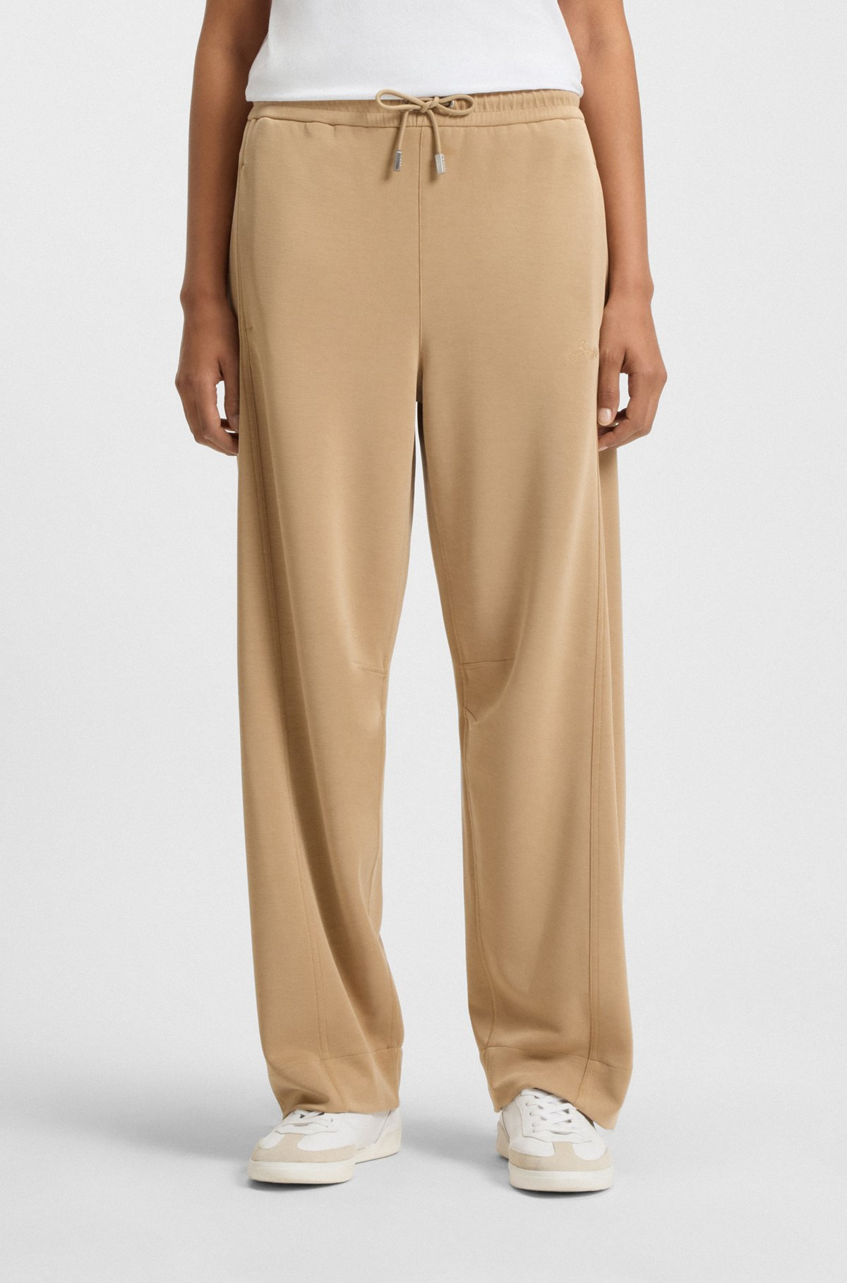 BALLOON TROUSERS IN STRETCH JERSEY WITH EMBROIDERED LOGO - 2