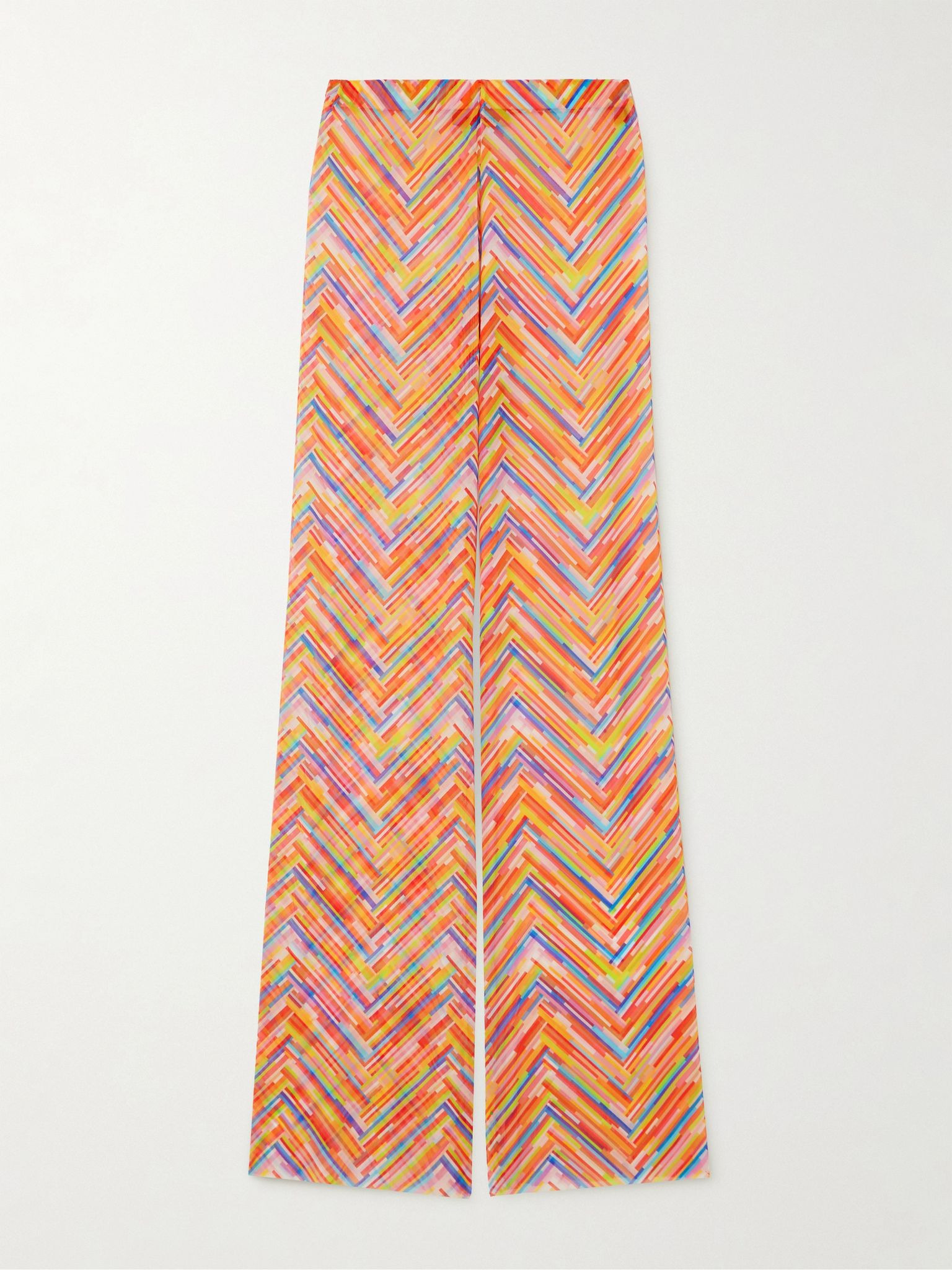 Mare printed stretch-tulle slim-leg pants Multi - 1