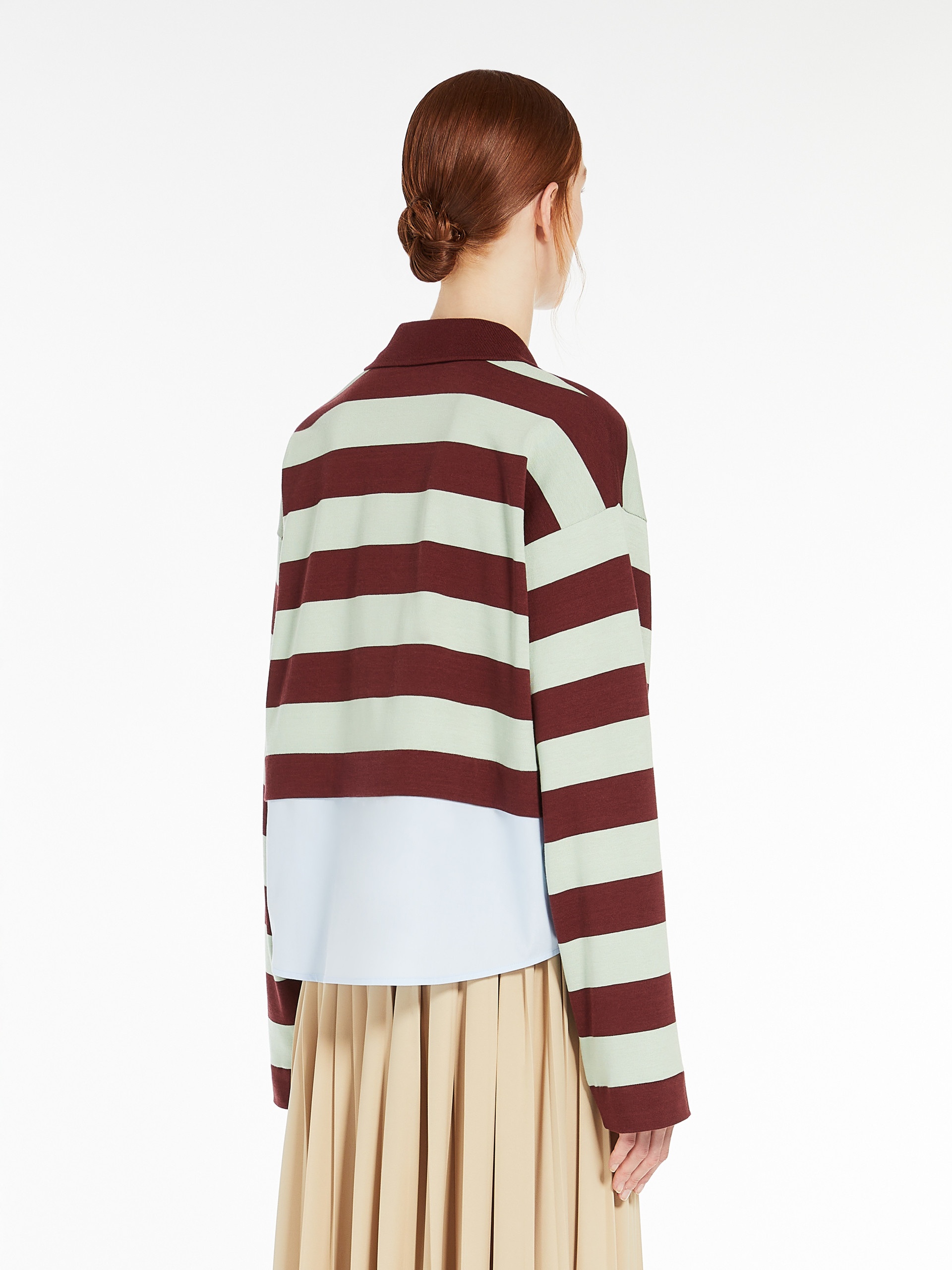 HALLE Jersey and poplin polo shirt - 4