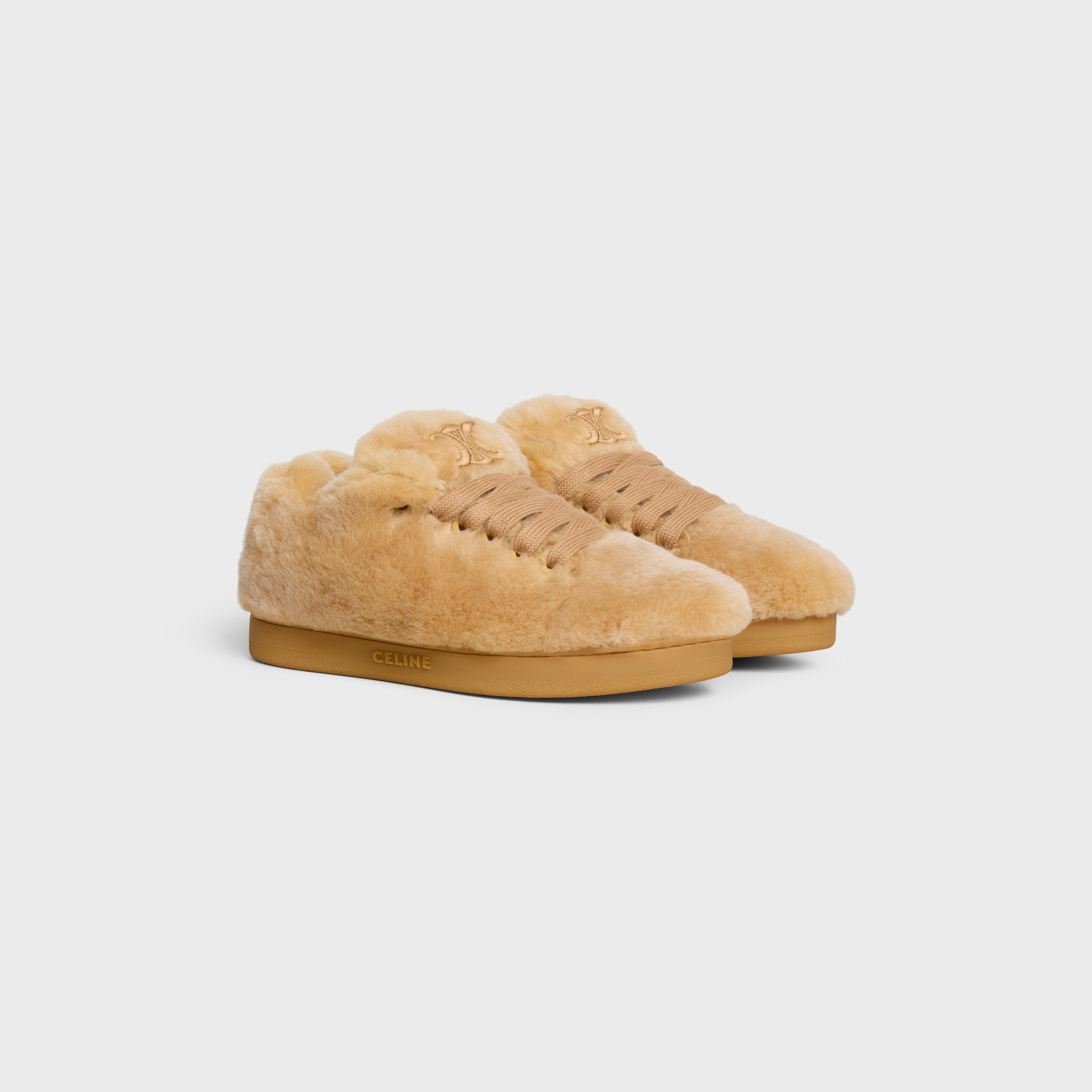 CELINE HUNTINGTON LOW TOP SNEAKER in SHEARLING - 2