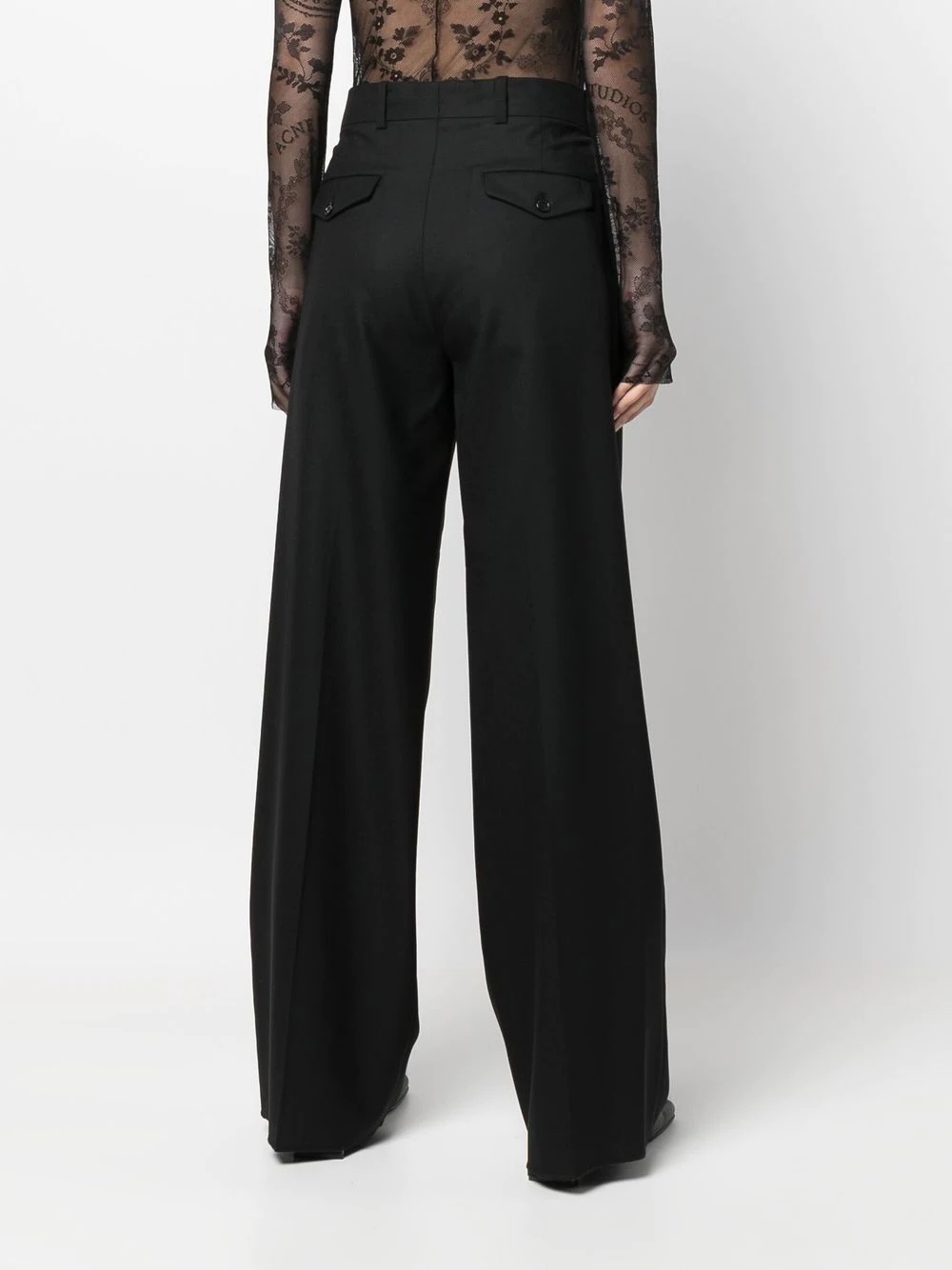pleated straight trousers - 4