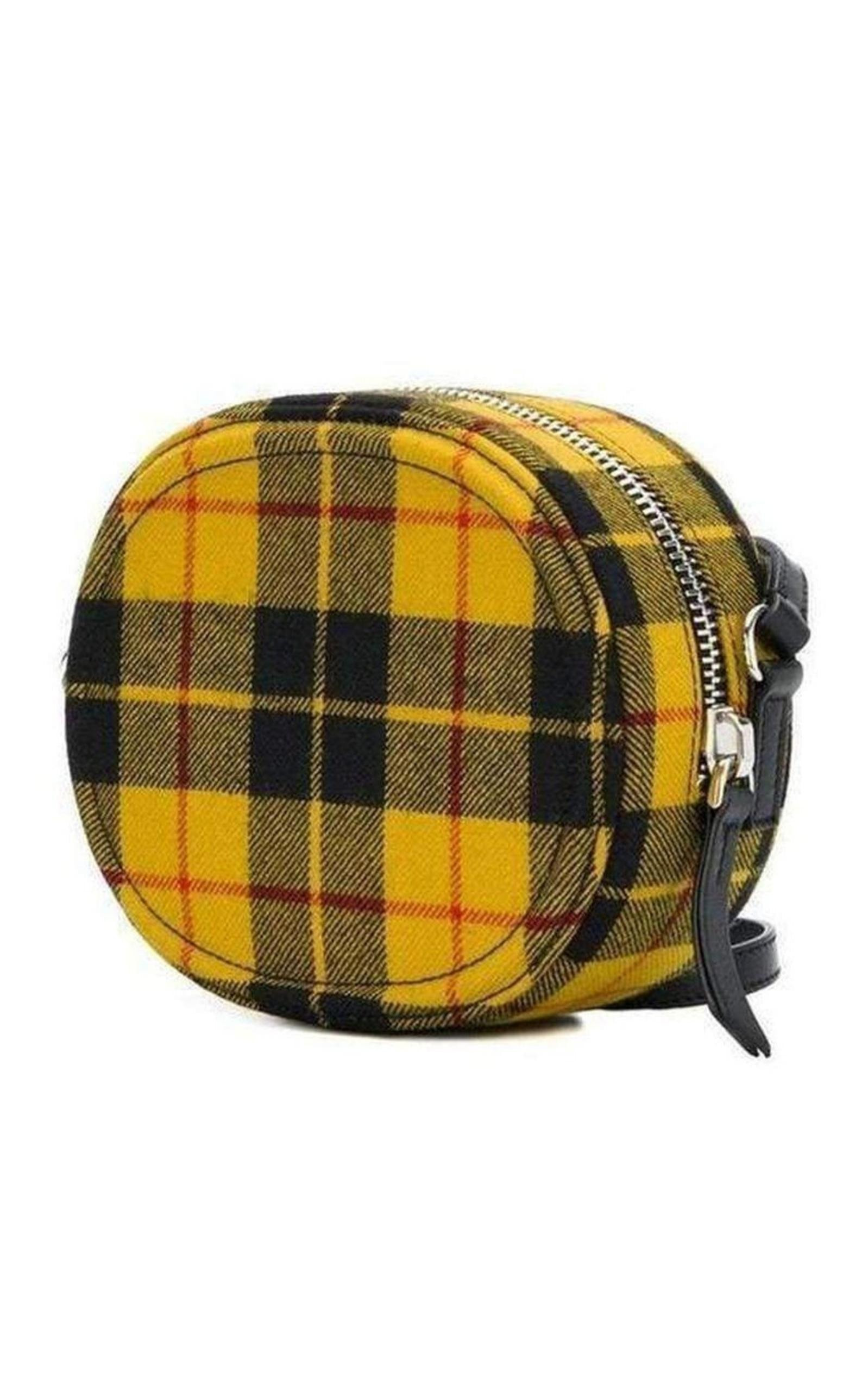 Round Checked Tartan Crossbody Bag - 3