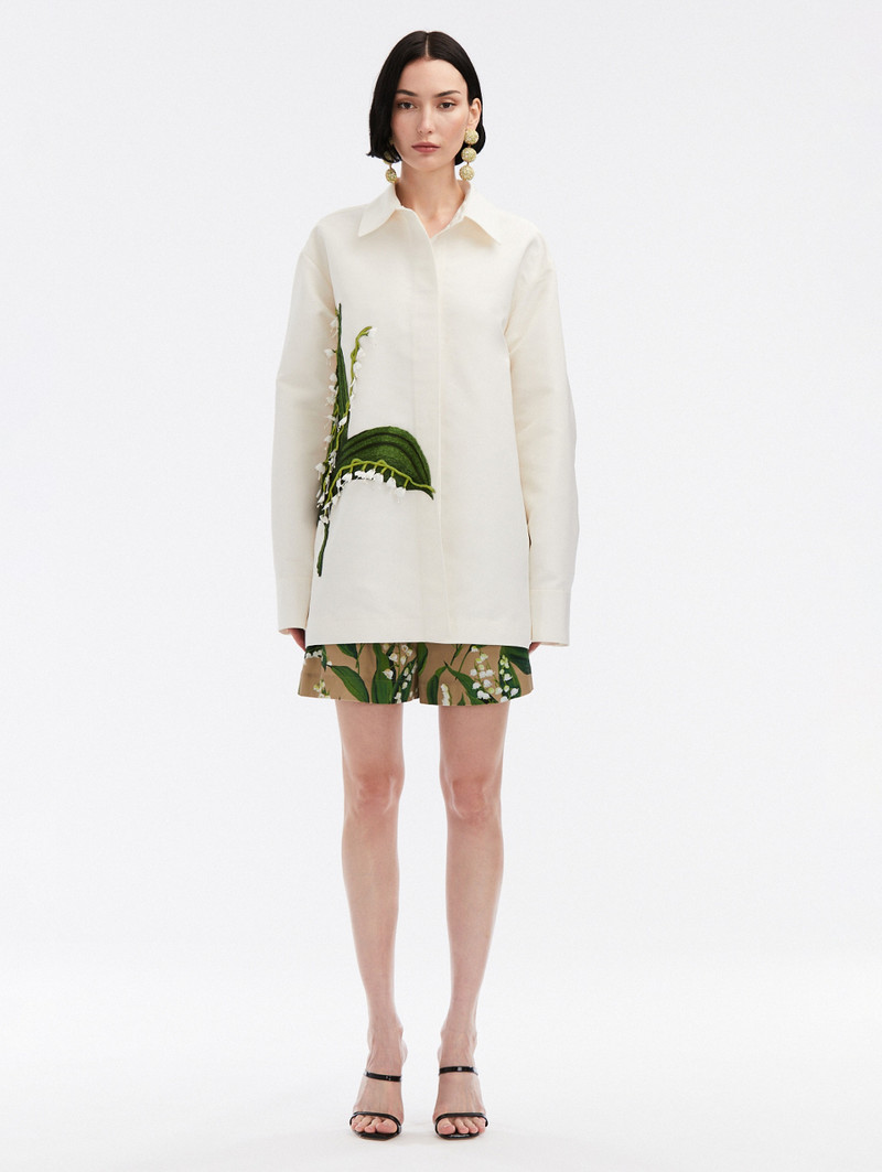 Oscar de la Renta LILY OF THE VALLEY OVERSIZED JACKET outlook