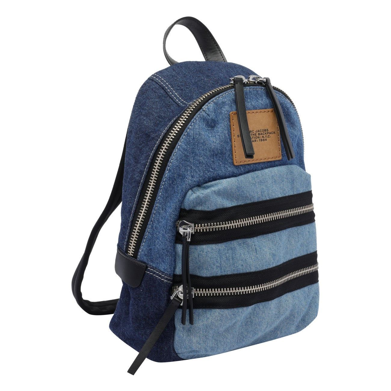 Marc Jacobs Women The Biker Colorblock Denim Medium Backpack - 2