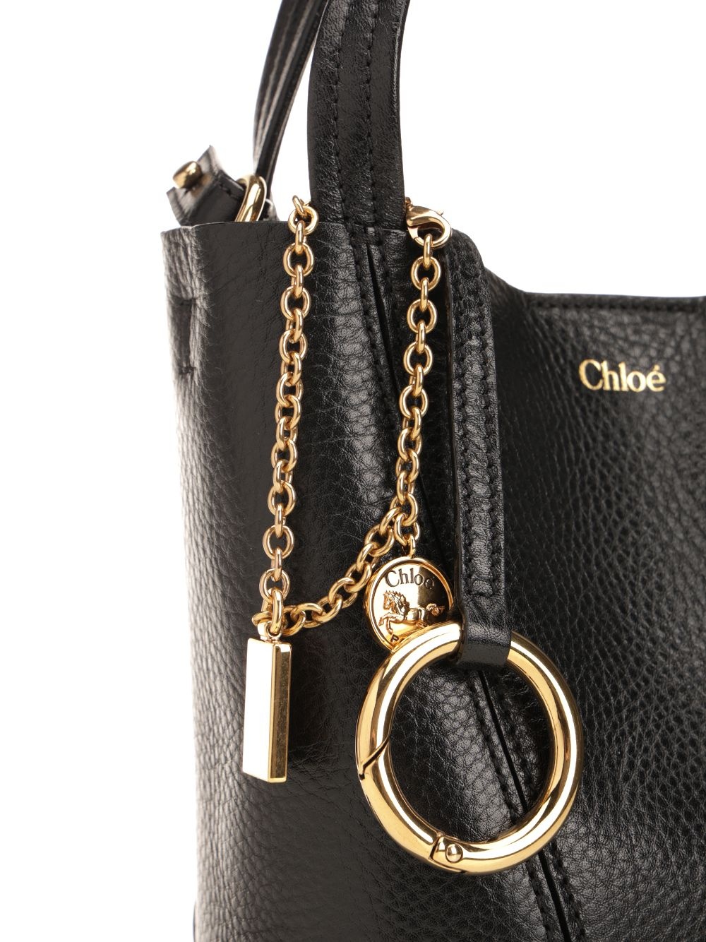 Chloé Spin Shoulder Bags Black - 5