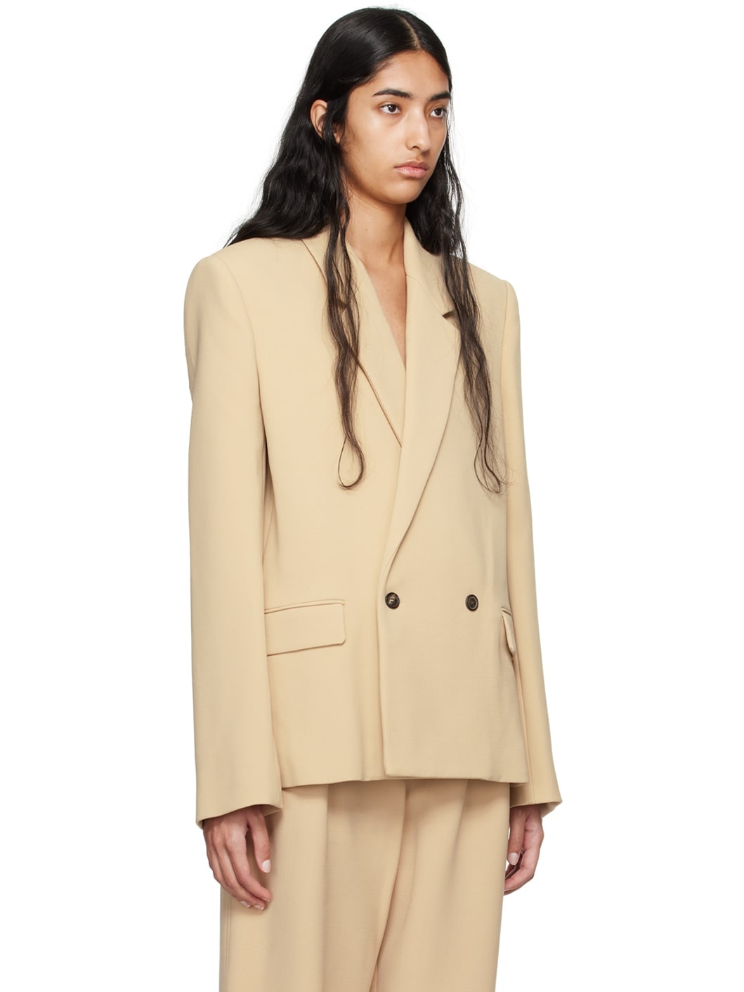 Beige Hailey Bieber Edition Tailored Blazer - 2