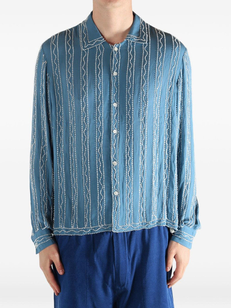 BODE Beaded Sea stripe shirt outlook