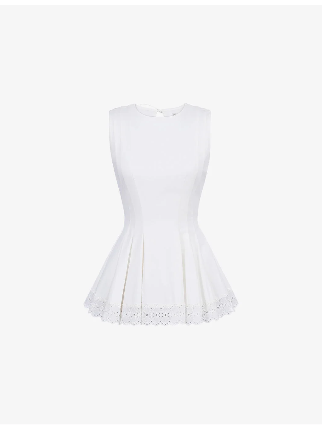 Marnie Lace-Trim Stretch-Cotton Top - 1