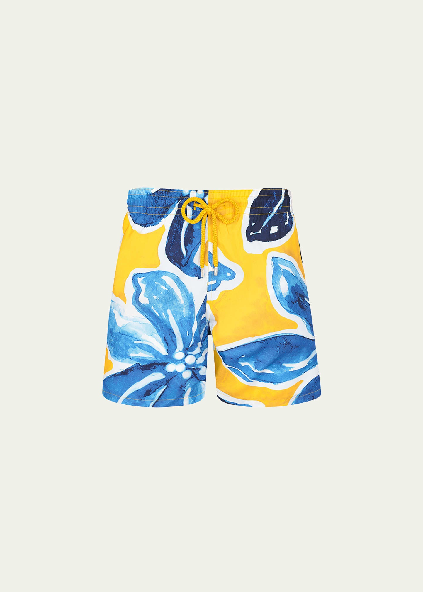 Men's Hawaiian Leaf-Print Swim Shorts - 1