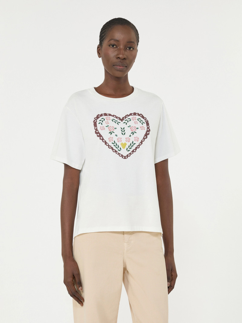 TENUE Cotton T-shirt with graphic print - WHITE 3