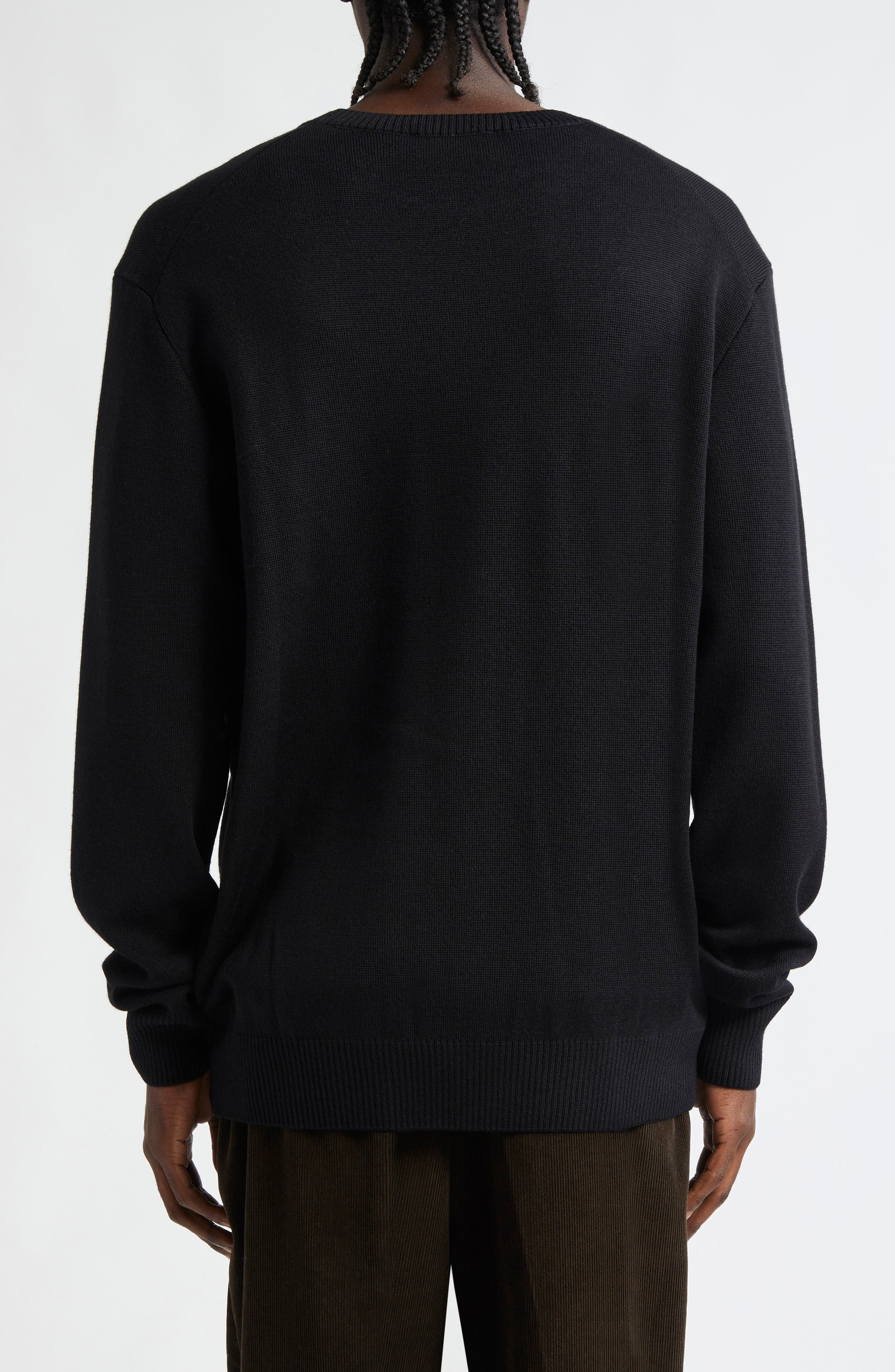 AMI PARIS Ami de Coeur Wool Crewneck Sweater in Black at Nordstrom - 3