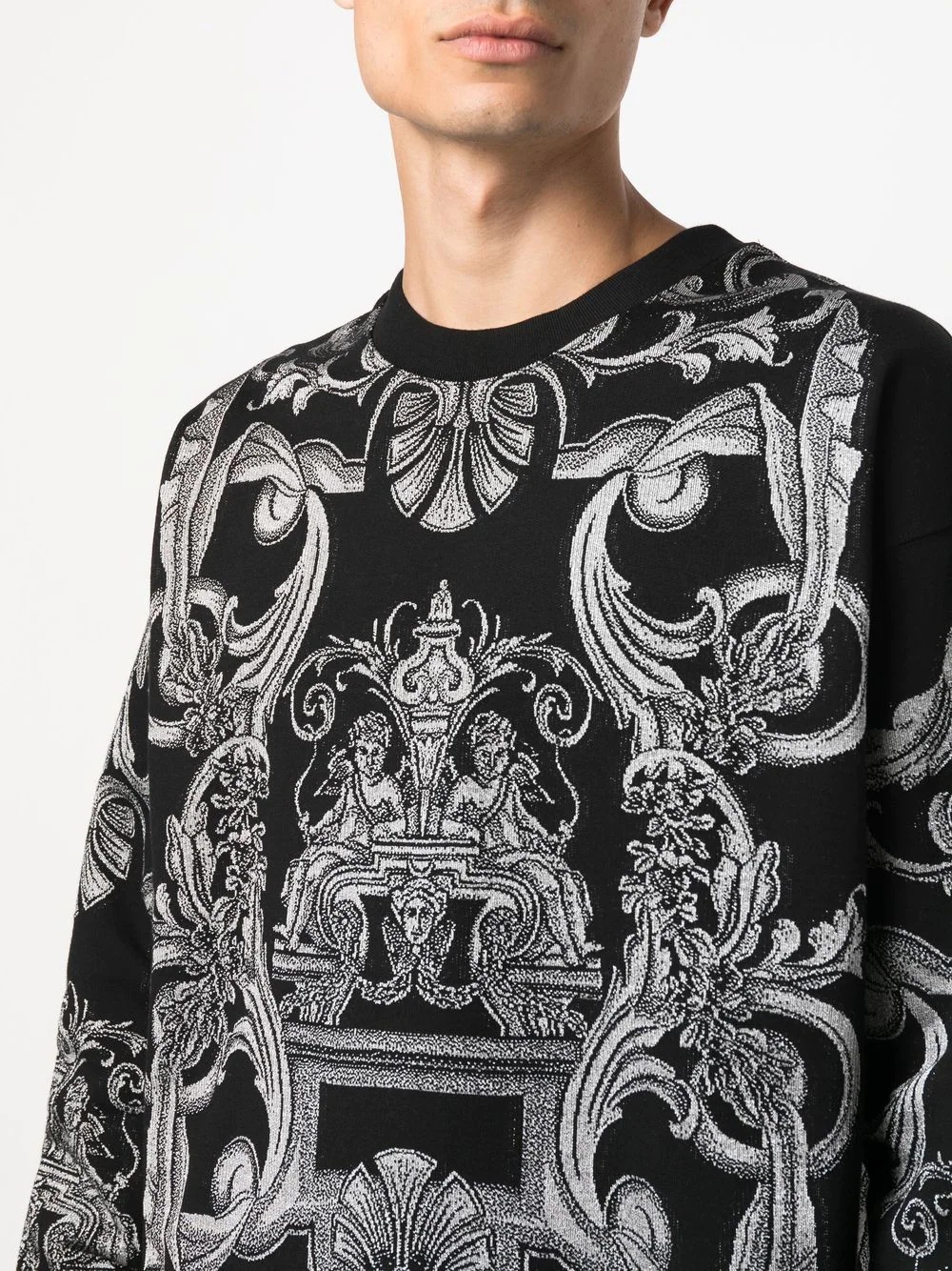 Barocco-print sweatshirt - 5