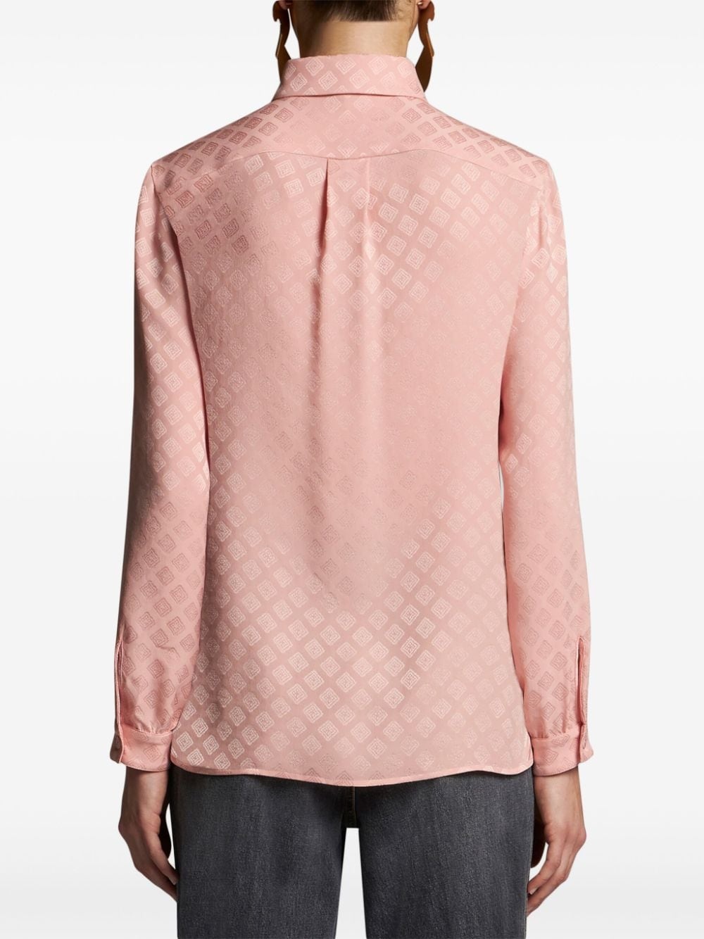 patterned silk-jacquard shirt - 4