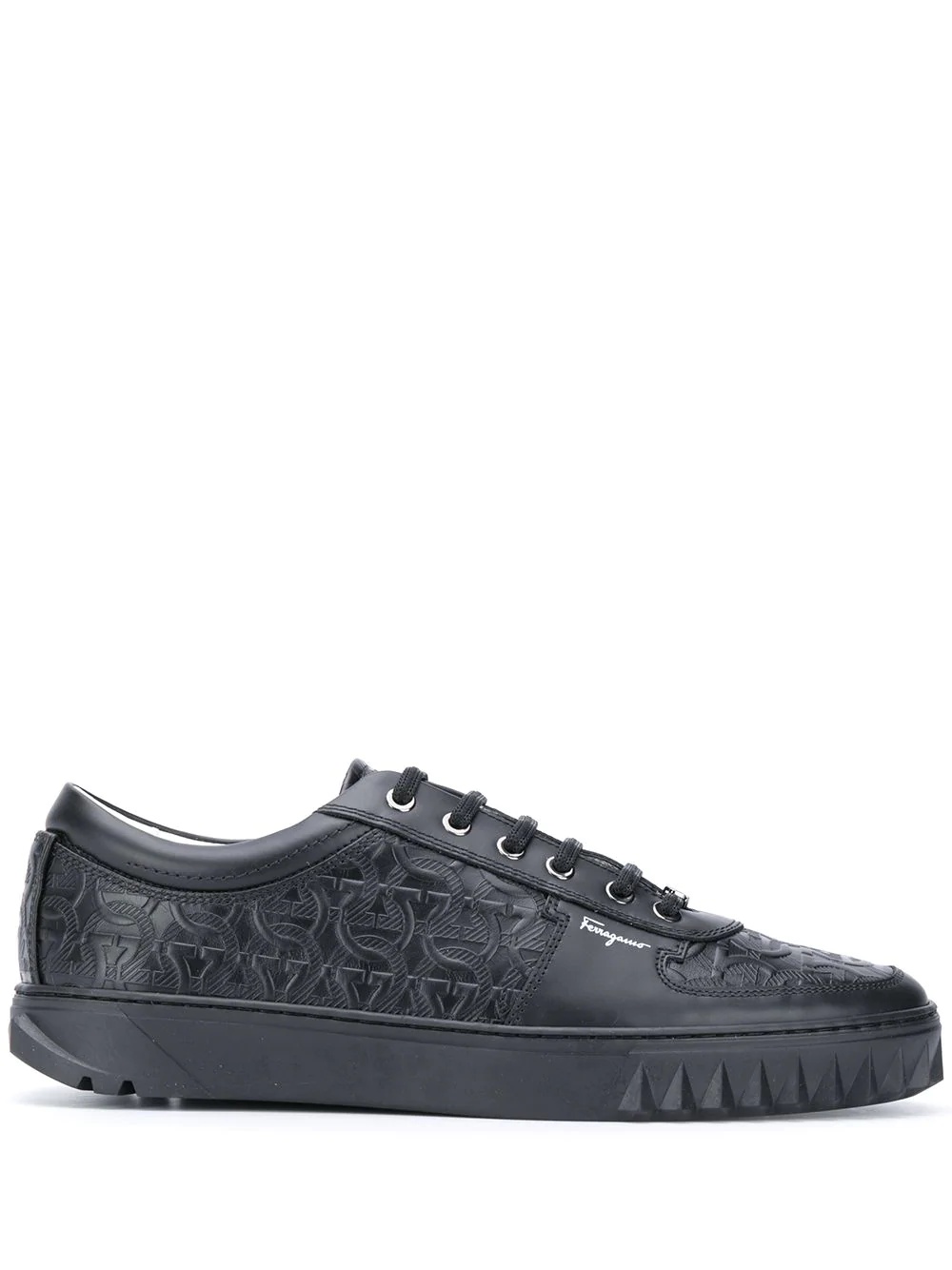 Gancini-embossed sneakers - 1