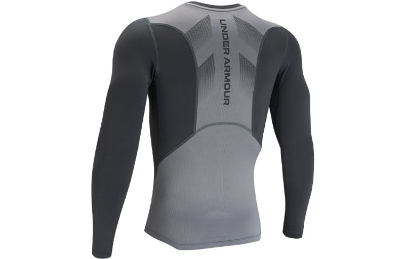 Under Armour Men's Under Armour HeatGear Vent Logo Printing Round Neck Long Sleeves Gray 1362453-012 outlook