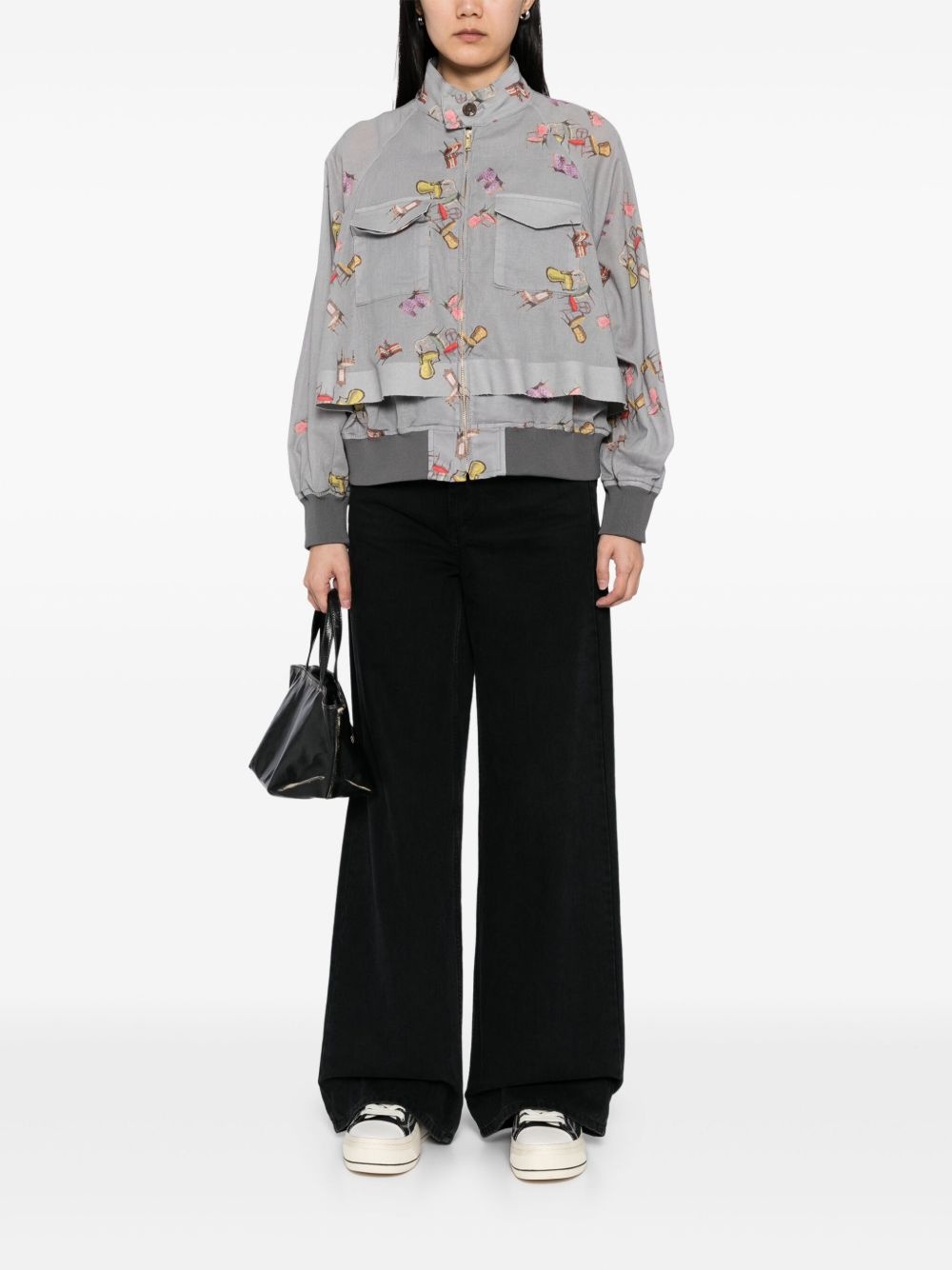 graphic-print bomber jacket - 2