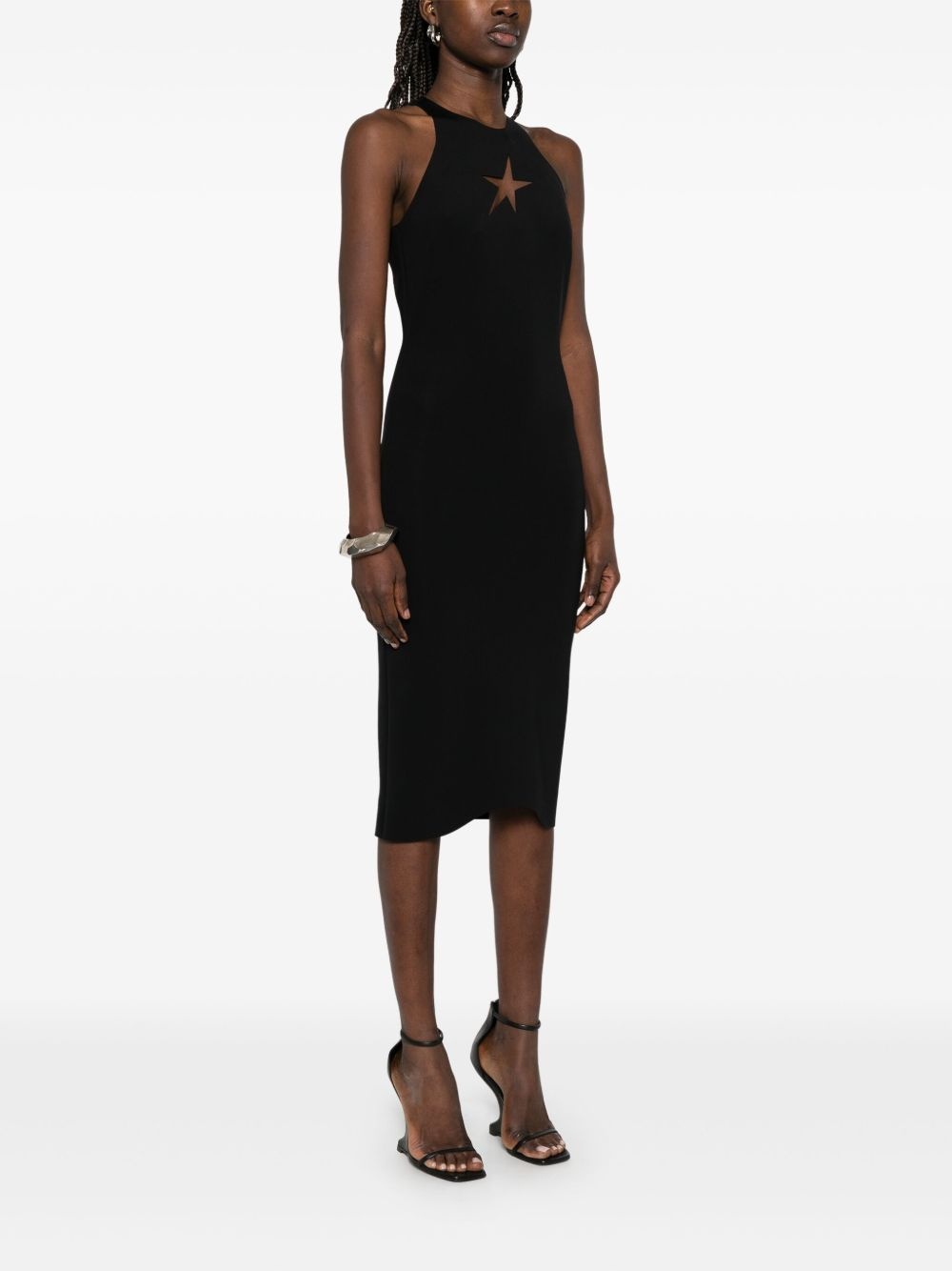 star sleeveless midi dress - 3