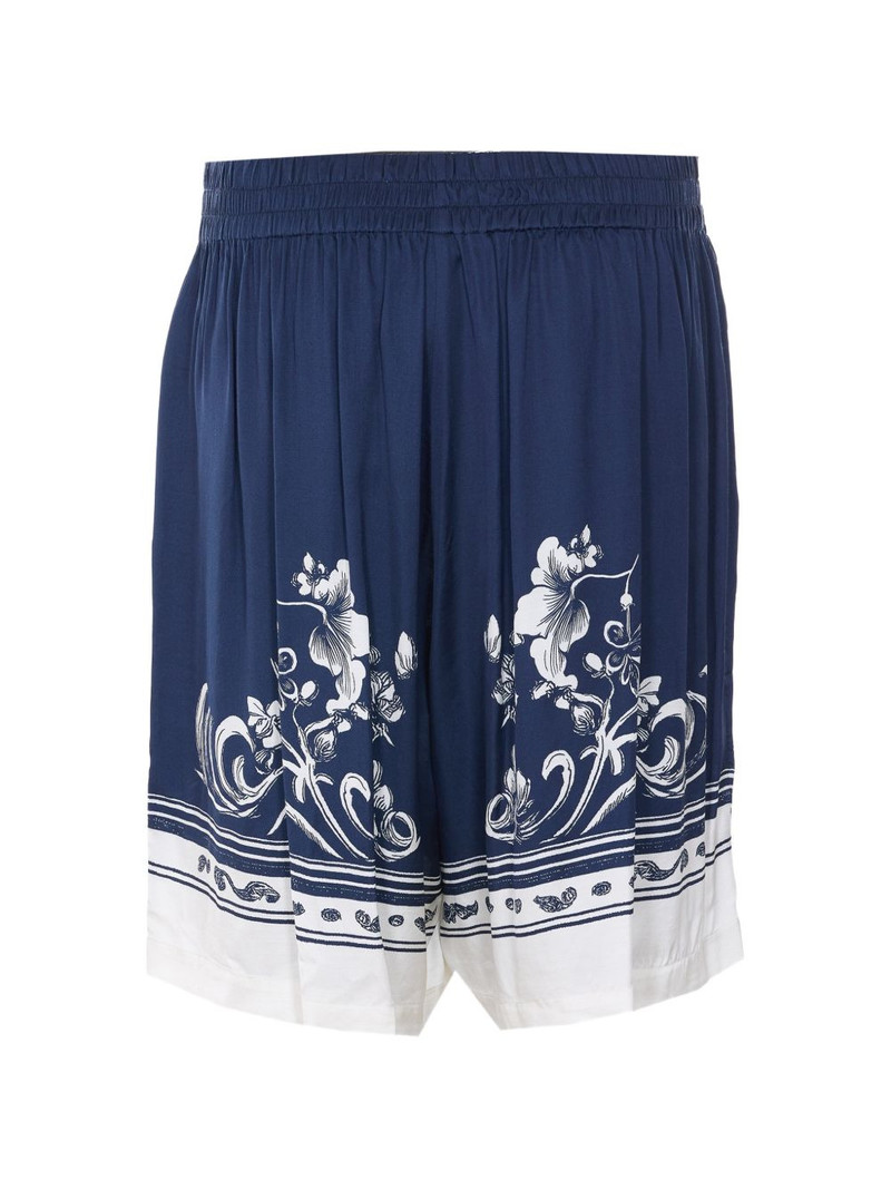 elasticated floral print shorts 1