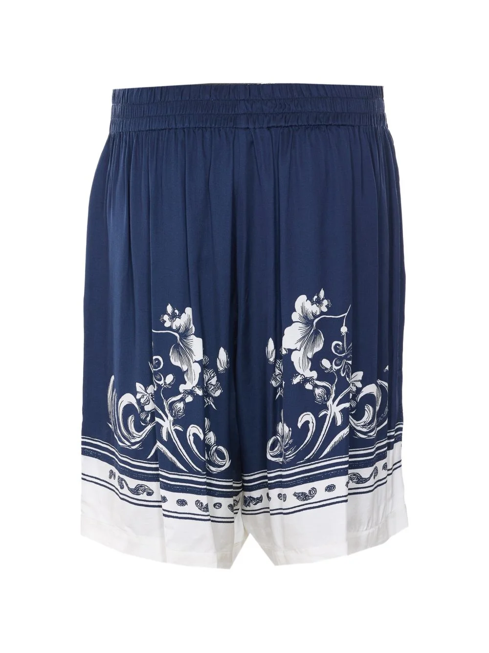 elasticated floral print shorts - 1