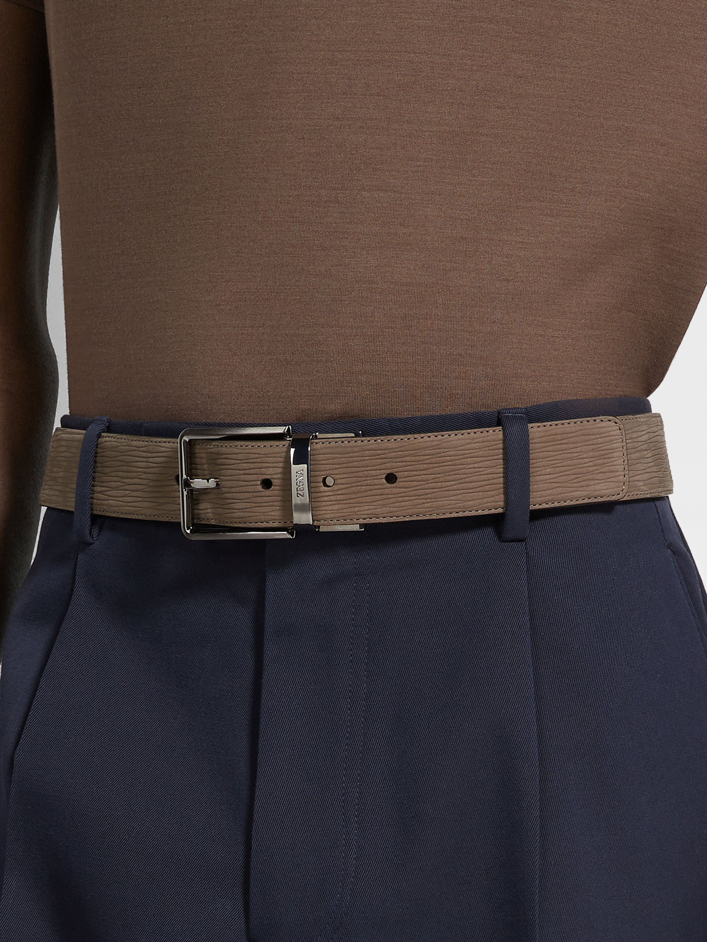 BROWN BOVINE LEATHER BELT - 3