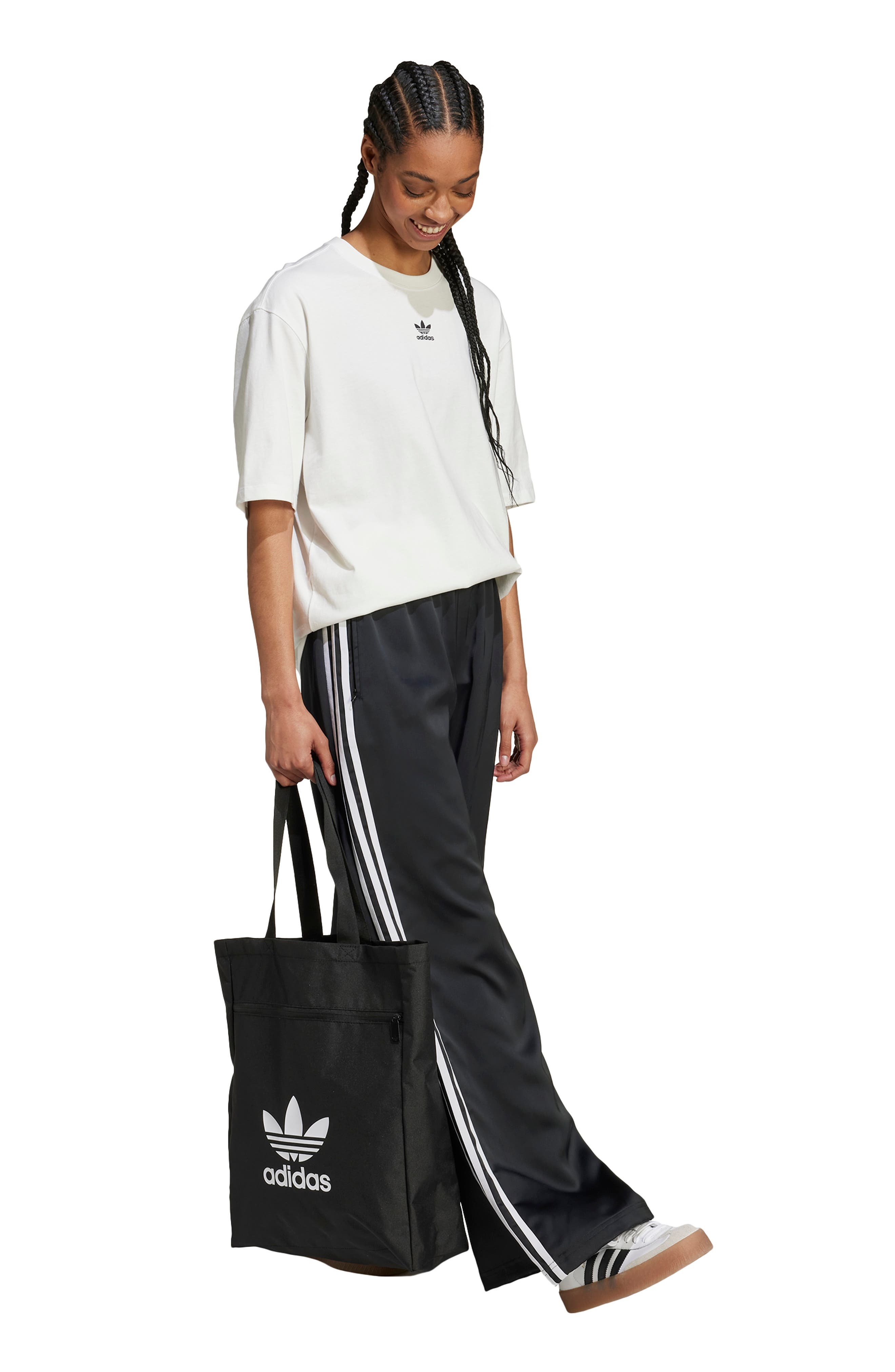 adidas Essentials Lifestyle Trefoil Logo Cotton T-Shirt in White at Nordstrom - 6