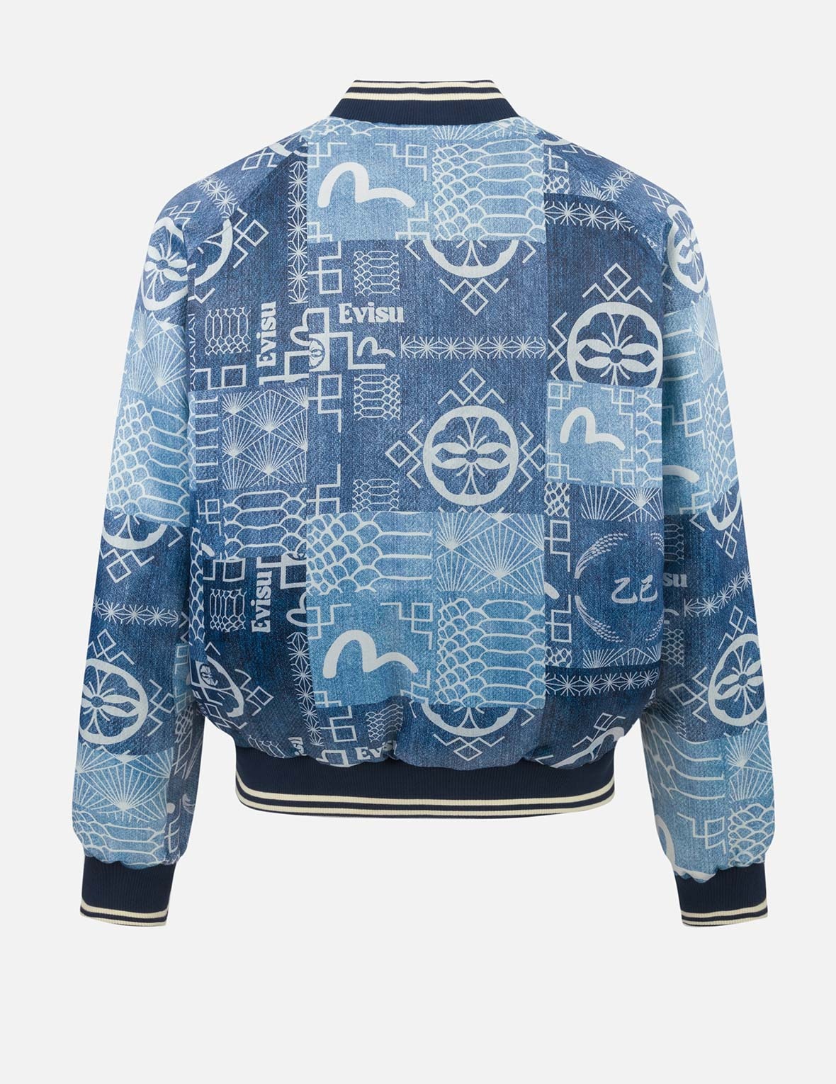 Soaring Snake Embroidery and Traditional Japanese Totem Prints Reversible Relax Fit Souvenir Jacket - 15