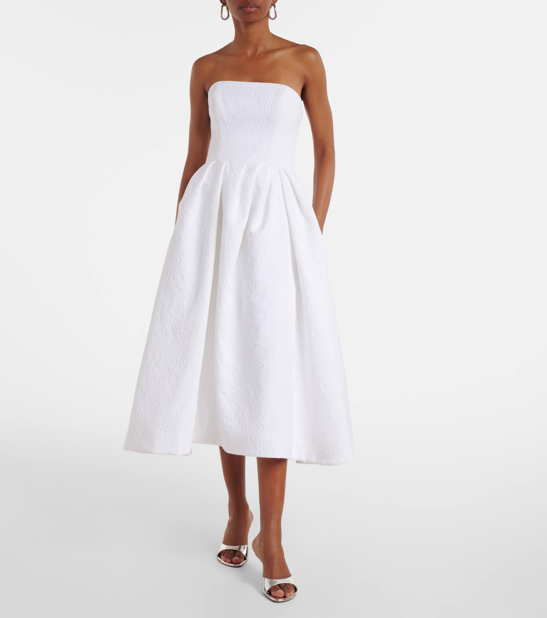 Cotton-blend midi dress - 2