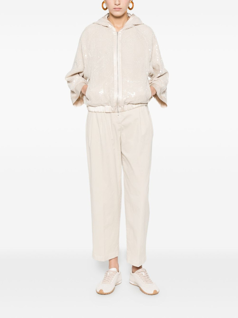 PESERICO pleated cropped trousers outlook