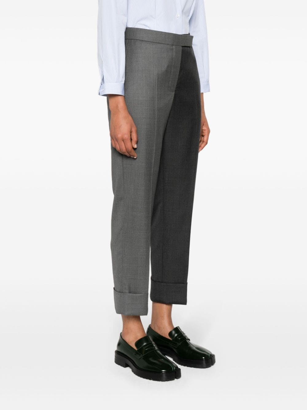 tapered-leg wool trousers - 3