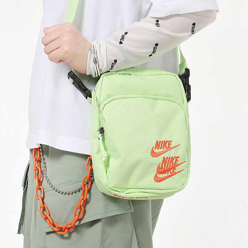 Nike Heritage Embroidered "Triple Logo" Sling Bag 'Light Lime Green' DH3080-383 - 6
