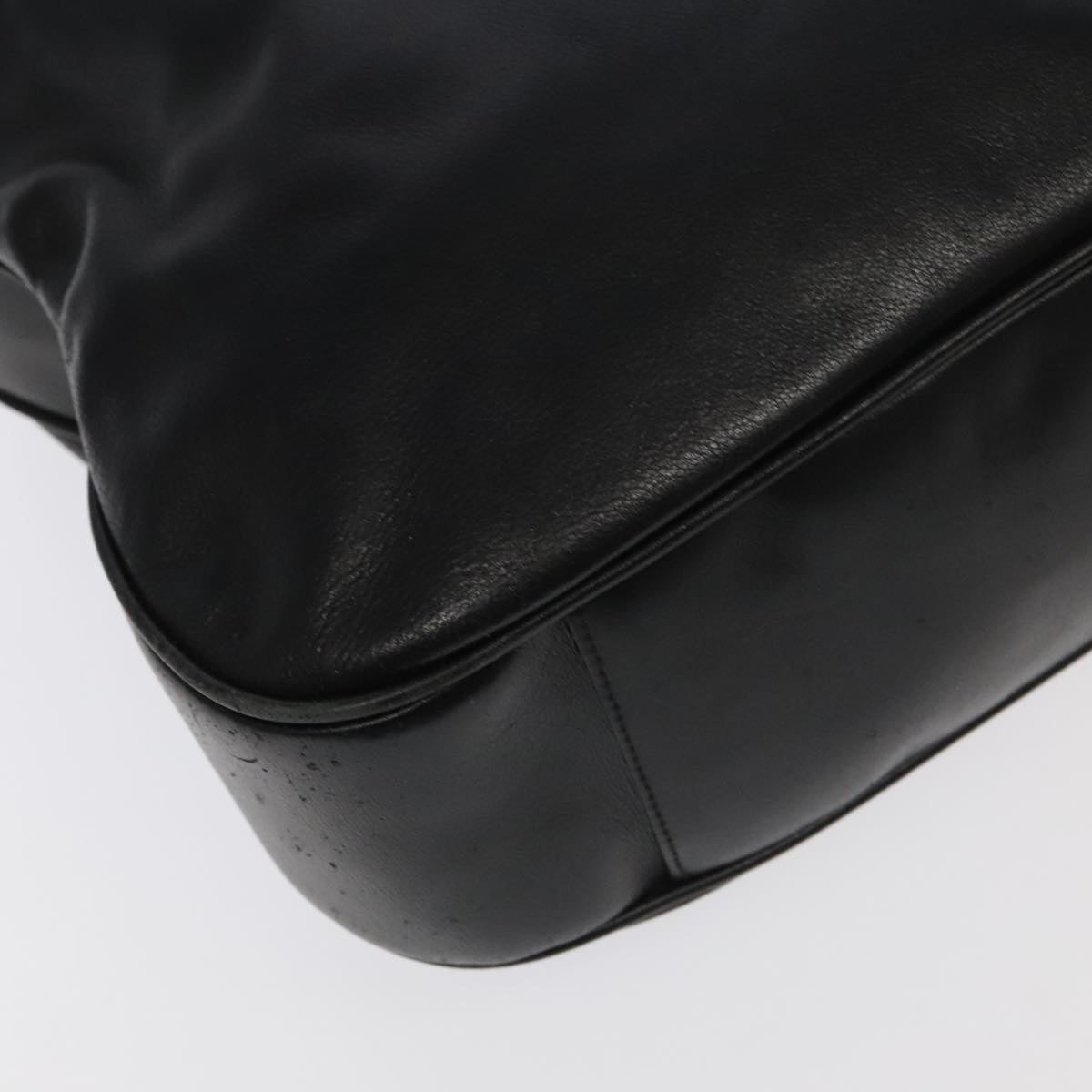 GUCCI Bamboo Hand Bag Leather Black Gold 001 1781 001 1781 - 13