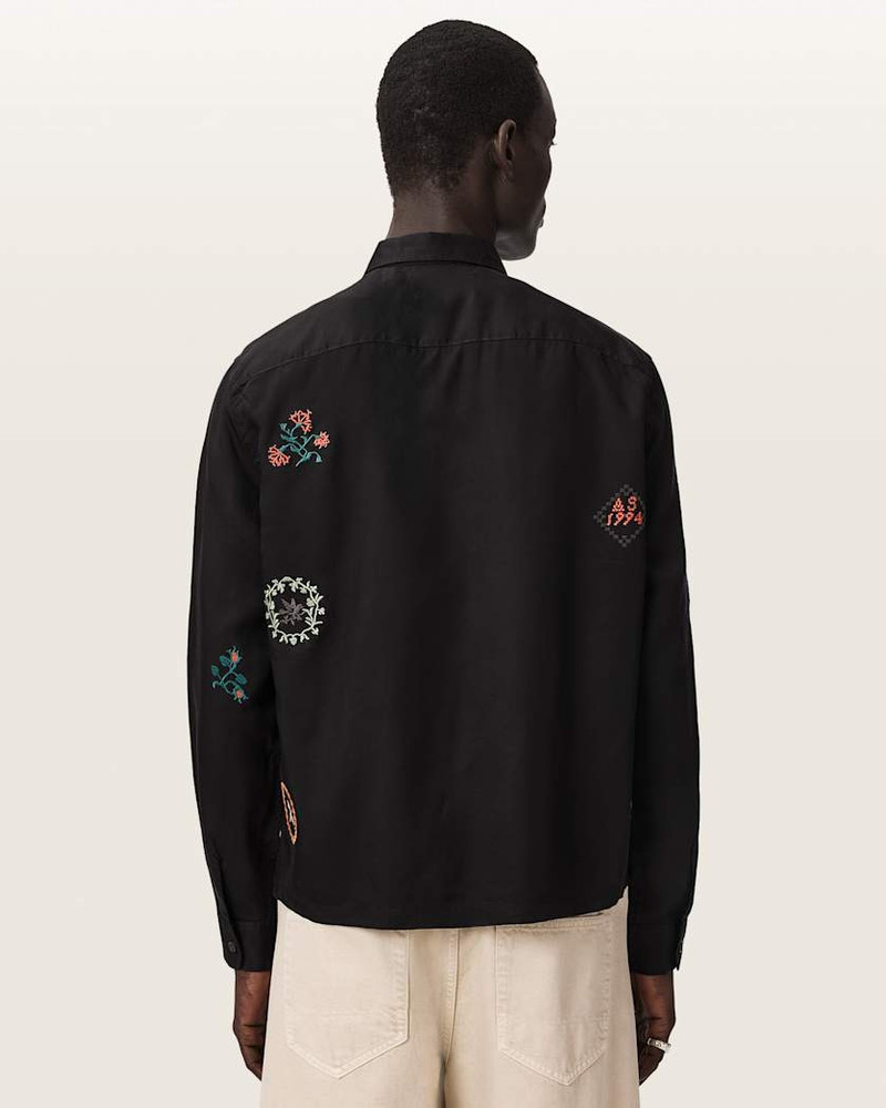 LAUREL LONG SLEEVE EMBROIDERED ZIP UP SHIRT 6