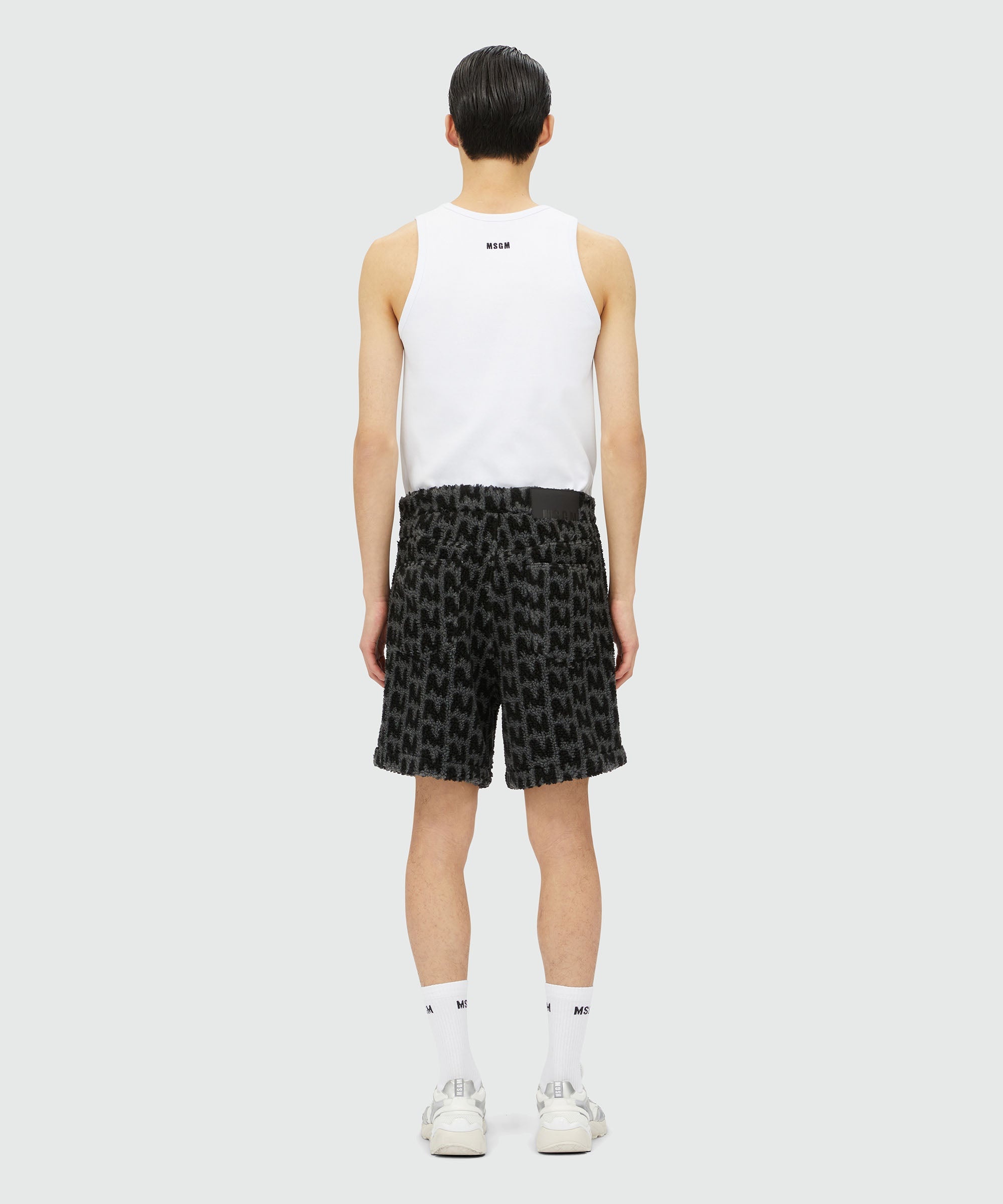 Faux-fur "TheMwave" jacquard shorts - 3