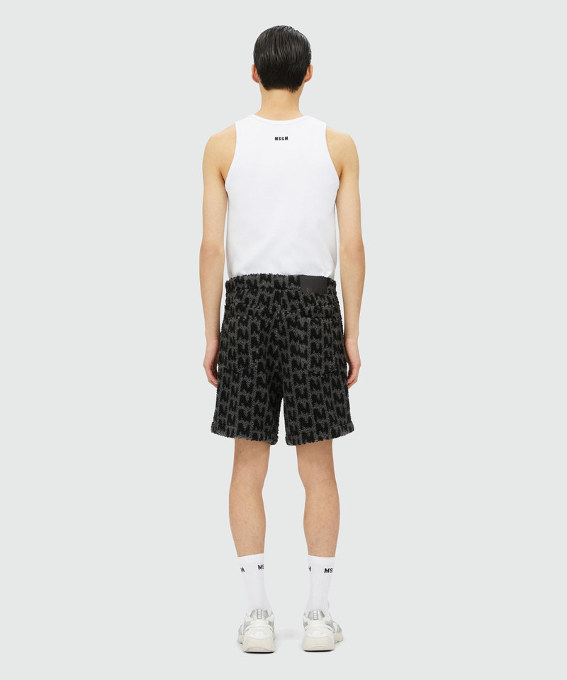 Faux-fur "TheMwave" jacquard shorts 3