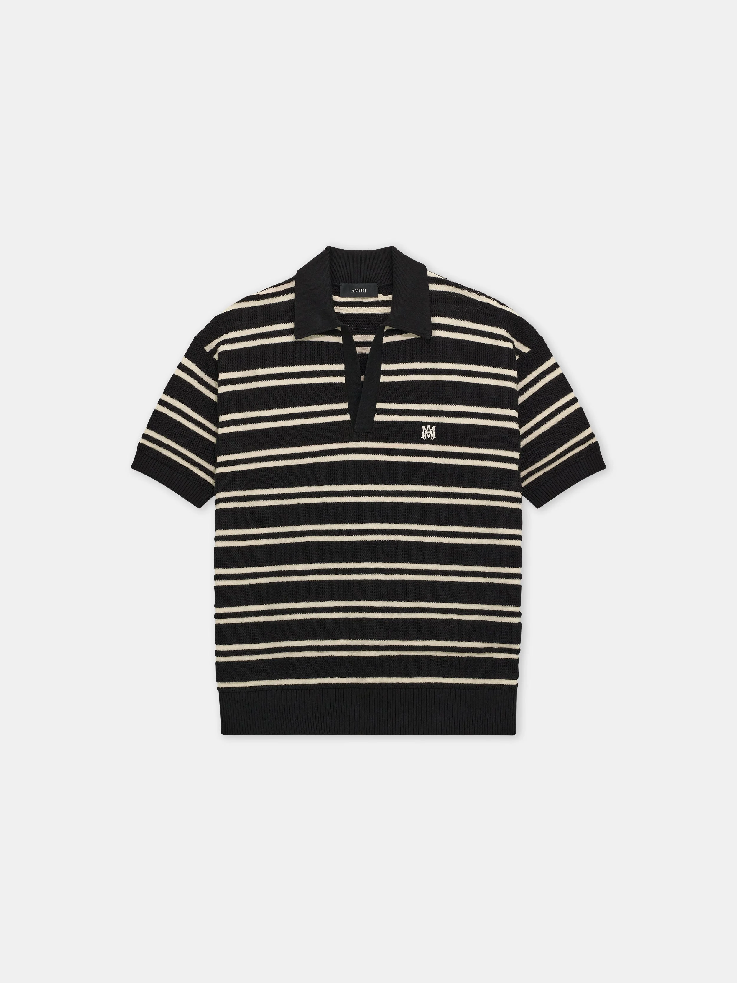MA STRIPE KNIT SS POLO - 1